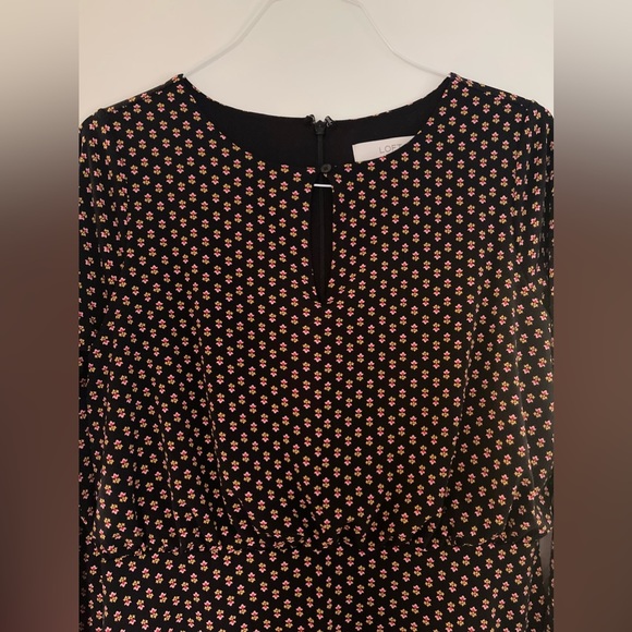 LOFT Bloom Keyhole Flounce Dress 4 - Picture 4 of 11